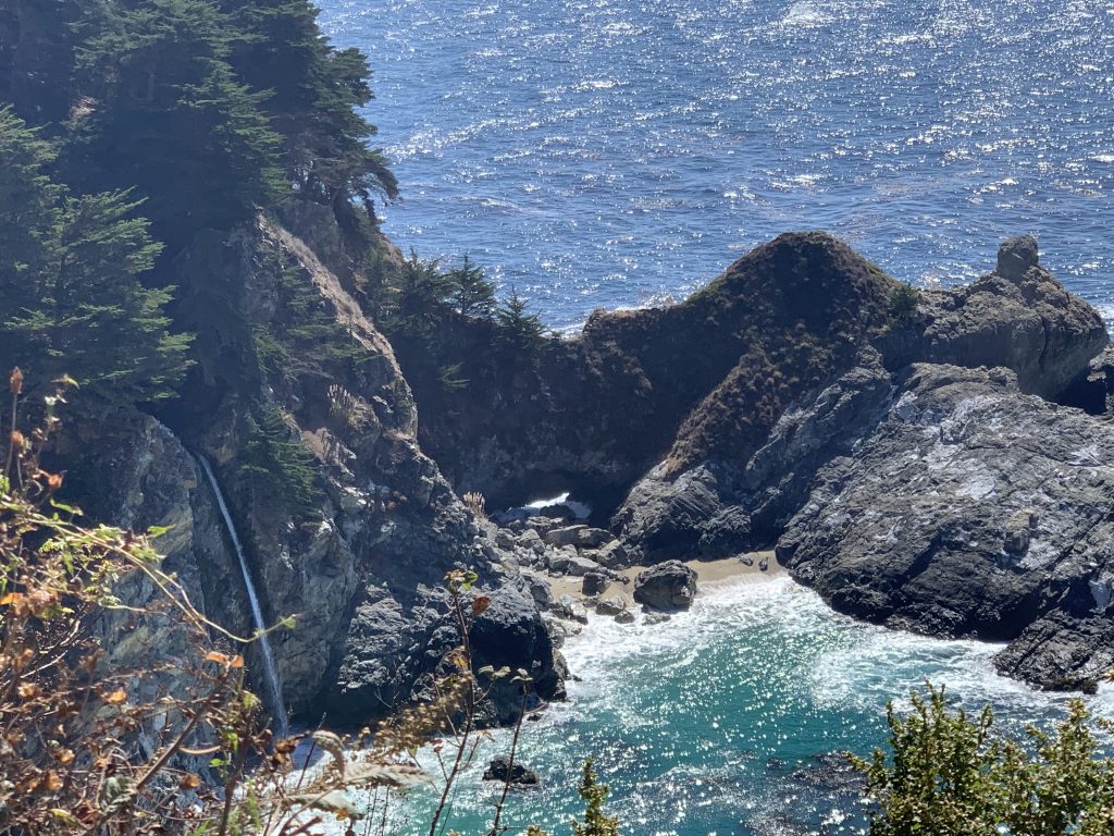 One week California road trip view of McWay falls in Big Sur