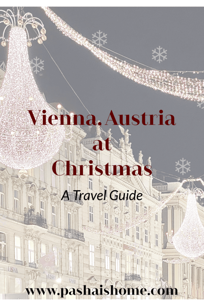 A Festive Travel Guide to Vienna at Christmas including where to stay in Vienna, where to eat in Vienna, and top things to do in Vienna.  You can also find a list of all the don't miss Vienna Christmas markets.  Our full itinerary included three days in Vienna with three days in Budapest, Hungary afterwards!  

#europeanchristmasmarkets #europeantravel #viennachristmasmarket #viennachristmas #christmasinvienna