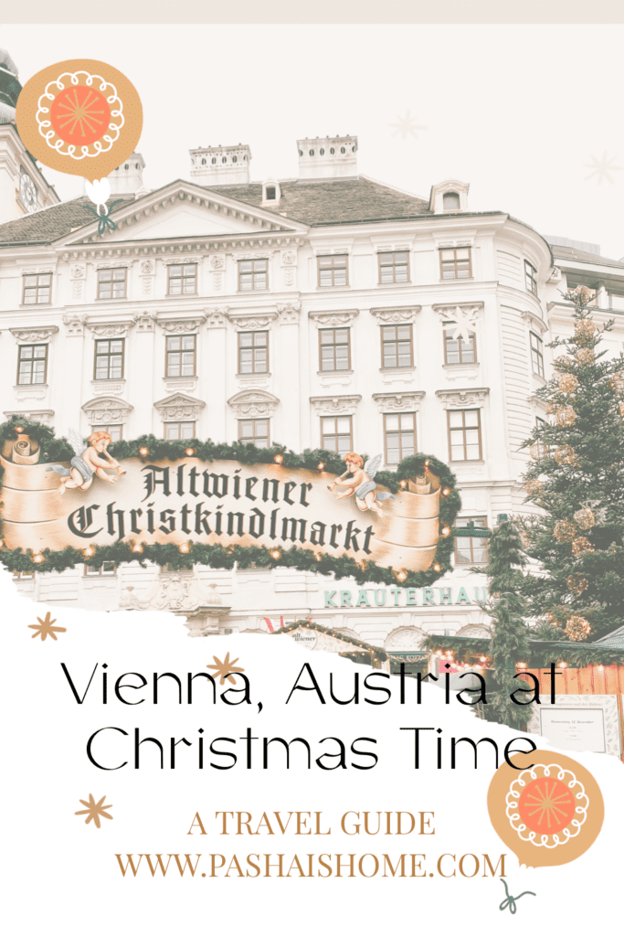 A Festive Travel Guide to Vienna at Christmas including where to stay in Vienna, where to eat in Vienna, and top things to do in Vienna.  You can also find a list of all the don't miss Vienna Christmas markets.  Our full itinerary included three days in Vienna with three days in Budapest, Hungary afterwards!

#europeanchristmasmarkets #europeantravel #viennachristmasmarket #viennachristmas #christmasinvienna