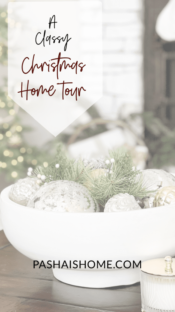 How to make your home festive - a classy Christmas home tour  including inspiration for Christmas decor in the kitchen, living spaces, bedrooms, front porch and entryway.   

#christmasdecor #christmasinspo #christmashometour