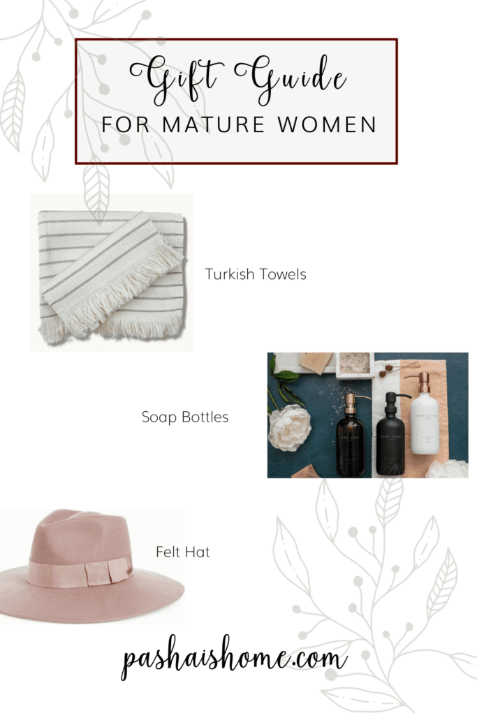 A mature women's holiday gift guide for anyone over forty.  Suggestions include skin care products, makeup, kitchen accessories, pajamas.  Something for everyone!

#chrstimasgiftideas #christmas #christmasinspo