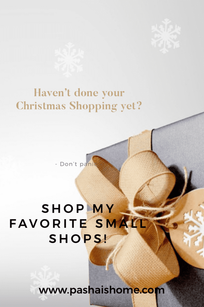 My favorite small shops to support this holiday season.  Shopping small can be beneficial to both shop owners and shoppers.  Everyone on this list gets an A+ grade from me for customer service and expediency in shipping!

#christmasinspo #shopsmall #smallshop #supportsmallbusiness