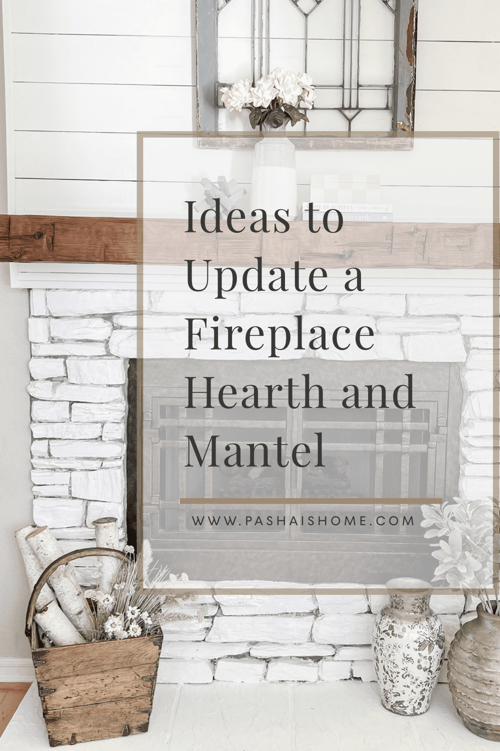 How To Update A Fireplace Hearth and Mantel - Pasha is Home