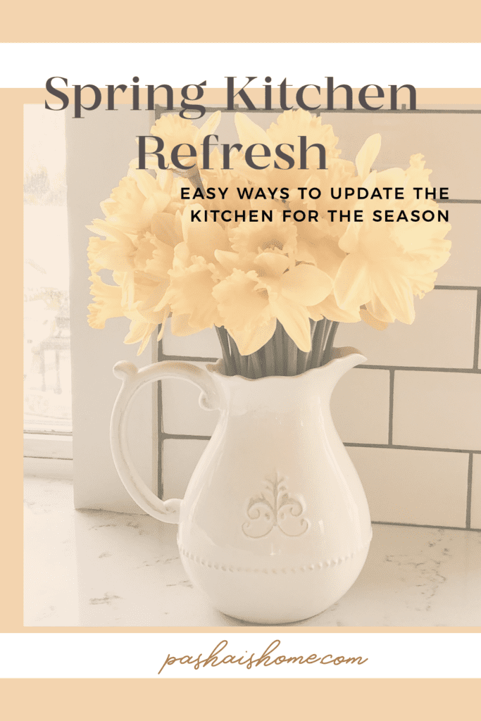 How to do a spring kitchen refresh | update a kitchen for spring | spring decor | Easter kitchen decor | Easter home decor inspiration | spring home decor | tulips in the kitchen | daffodils in the kitchen | spring flowers | 

#springkitchen #kitchendecor #springkitchenrefresh 