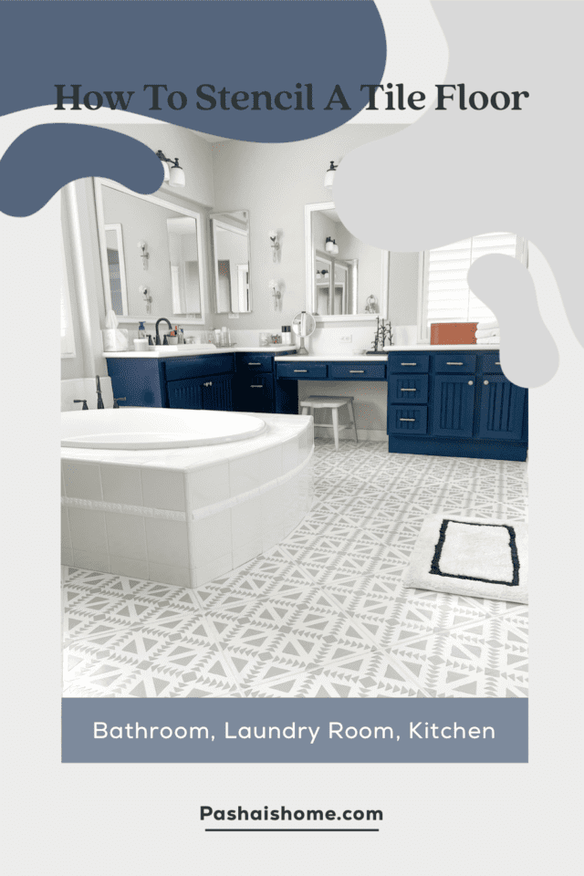 How to Stencil a Tile Floor Pasha is Home