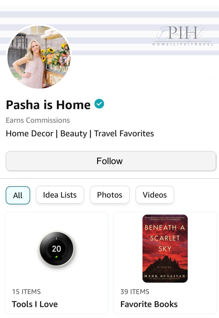 Pasha is Home Amazon storefront photo