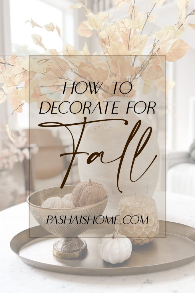 Four fun ideas for how to decorate for fall pinterest graphic