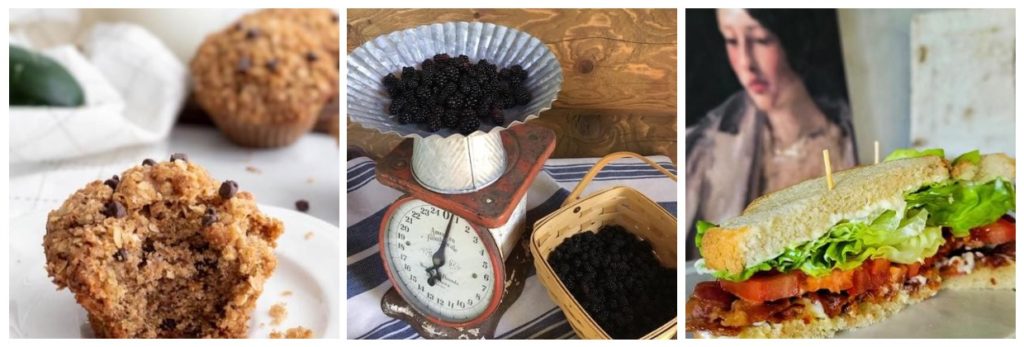 blackberries on old fashioned scale