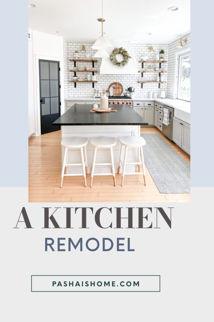 Kitchen remodel inspiration pinterest graphic of full kitchen view
