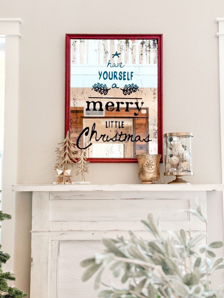 How to use Christmas ornaments as decor | Christmas vignette ideas | Ornaments in bowls as decor | Marble bowls with gold ornaments | Christmas decor ideas for coffee tables and console tables | Christmas ornaments on the mantel 