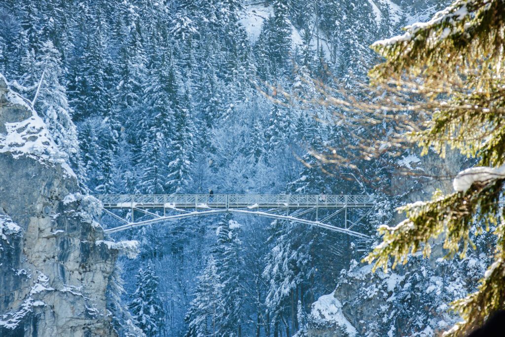 A Winter Day Trip Guide to Neuschwanstein Castle and Füssen Germany | Everything you need to know for a day trip to Neuschwanstein Castle and Fussen | Best day trips from Munich | How to do a day trip from Munich to Neuschwanstein Castle | How much time to spend in Fussen Germany | A snowy winter visit to Neuschwanstein Castle and Fussen in Bavaria Germany | Marienbrucke at Neuschwanstein Castle | What you need to know for a Neuschwanstein Castle visit 