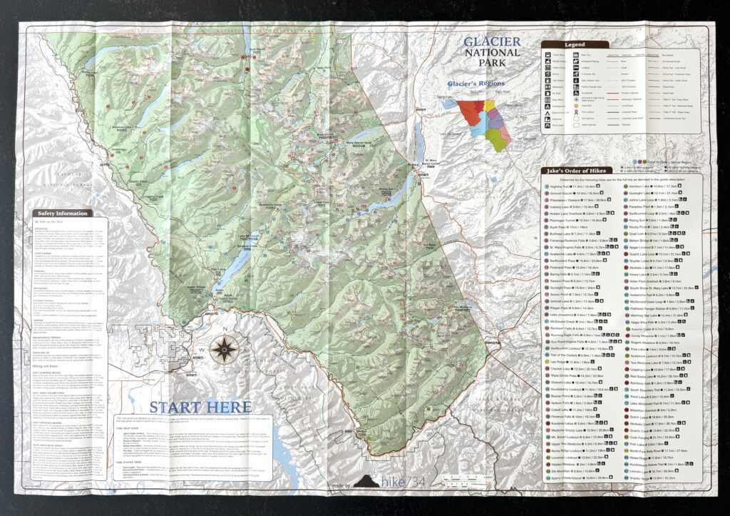 Useful maps of Glacier National Park | Best moderate hikes in Glacier National Park | Easiest hikes in Glacier National Park | Map of Going to the Sun Road stops | Going to the Sun Road in Glacier National Park 