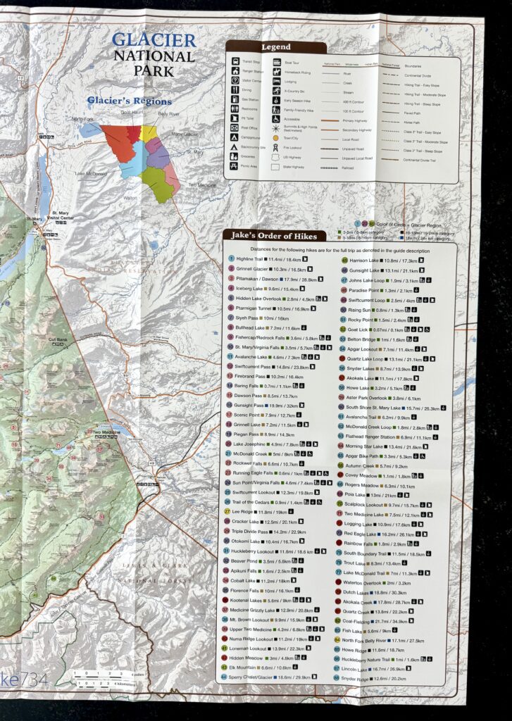 Useful maps of Glacier National Park | Best moderate hikes in Glacier National Park | Easiest hikes in Glacier National Park | Map of Going to the Sun Road stops | Going to the Sun Road in Glacier National Park 