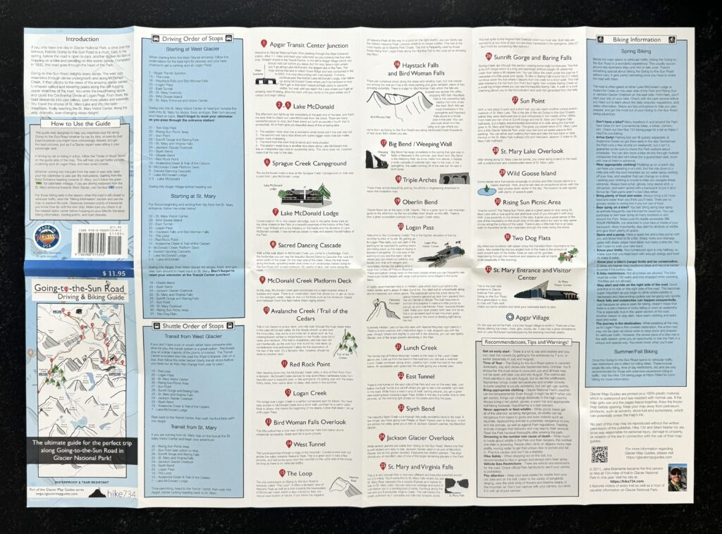 Useful maps of Glacier National Park | Best moderate hikes in Glacier National Park | Easiest hikes in Glacier National Park | Map of Going to the Sun Road stops | Going to the Sun Road in Glacier National Park 