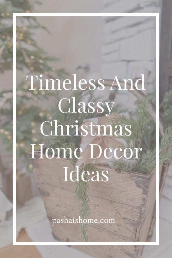 A timeless and classy Christmas home tour | How to decorate your home with classy decor for Christmas | Timeless holiday decor for your home | Skinny trees and gold candleholders in your Christmas decor 