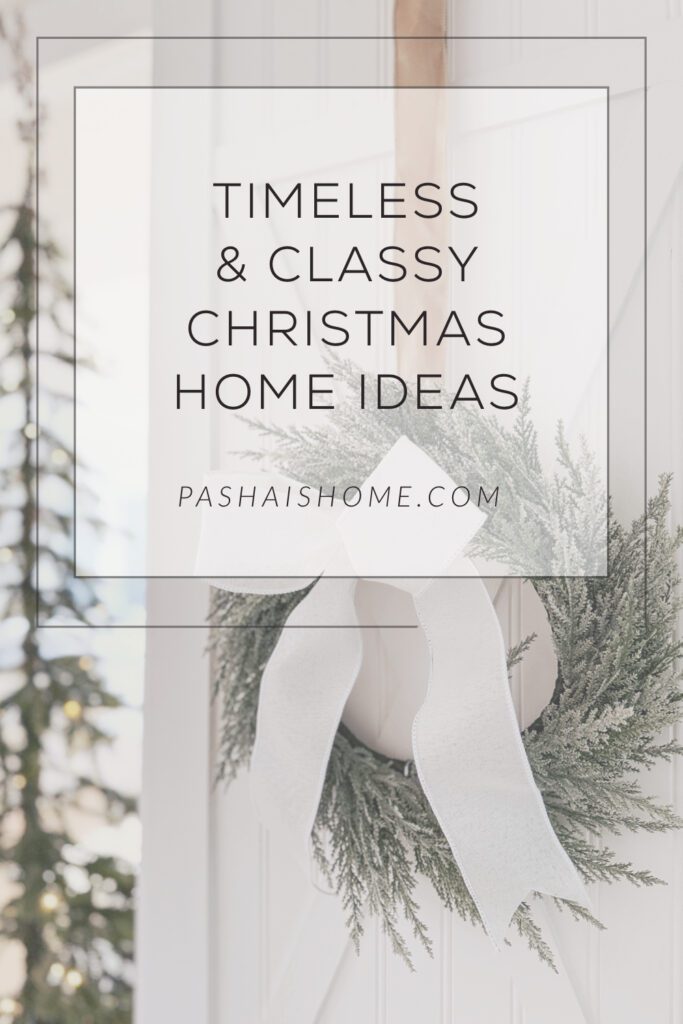 A timeless and classy Christmas home tour | How to decorate your home with classy decor for Christmas | Timeless holiday decor for your home | Skinny trees and gold candleholders in your Christmas decor 