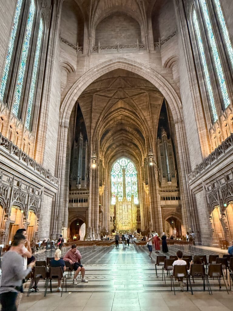 The Ultimate Liverpool England Travel Guide | What to do in Liverpool England | Best hotels in Liverpool England | 5 star hotels in Liverpool | Top things to do in Liverpool England | Best Beatles sights in Liverpool | Best private Beatles tour in Liverpool | The Cavern Club during International Beatles Week in August |  should you do a private beatles tour in Liverpool |  Fab 4 Taxi Tour for Beatles sights in Liverpool |  Penny Lane in Liverpool |  John Lennon Imagine statue in Liverpool |  Strawberry Field in Liverpool |  John Lennon's childhood home |  Eleanor Rigby's gravestone |  Where did John Lennon and Paul McCartney meet?  |  Paul McCartney's Childhood home |  Liverpool Cathedral |  