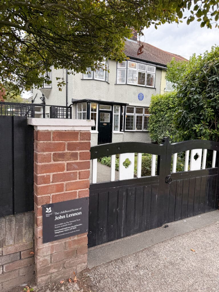 The Ultimate Liverpool England Travel Guide | What to do in Liverpool England | Best hotels in Liverpool England | 5 star hotels in Liverpool | Top things to do in Liverpool England | Best Beatles sights in Liverpool | Best private Beatles tour in Liverpool | The Cavern Club during International Beatles Week in August |  should you do a private beatles tour in Liverpool |  Fab 4 Taxi Tour for Beatles sights in Liverpool |  Penny Lane in Liverpool |  John Lennon Imagine statue in Liverpool |  Strawberry Field in Liverpool |  John Lennon's childhood home |  