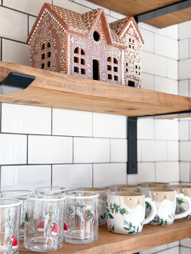 A stylish and classic Christmas home tour | How to decorate your home for the holidays using some sparkly decor plus traditional red decor in some spaces | Silver and gold Christmas decor | Red plaid bedroom decor | How to decorate your kitchen for Christmas