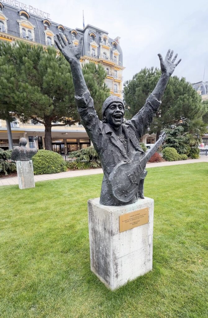 A Montreux Switzerland Christmas Market guide | An honest opinion about the Montreux Christmas market and if it deserves to be considered one of the best in Europe | Where to stay to visit the Montreux Christmas Market | Things to see near Montreux in December | what to do in the Swiss Riviera in December | How many days to spend at the Montreux Christmas market | Chateau Chillon at Christmas time | Visiting Rochers de Naye from Montreux | A day trip to Vevey | How much time to spend at Chaplins World | Is Chaplins World worth visiting | A quick stop in Gruyeres | what to do in Gruyeres | What to do in Vevey | The best luxury hotels near Montreux | The best five star hotels in Montreux | The most luxurious 5 star hotels in the Swiss Riviera | Montreal Jazz festival | What Queen things are there to see in Montreux | Freddie Mercury and Queen in Montreux 