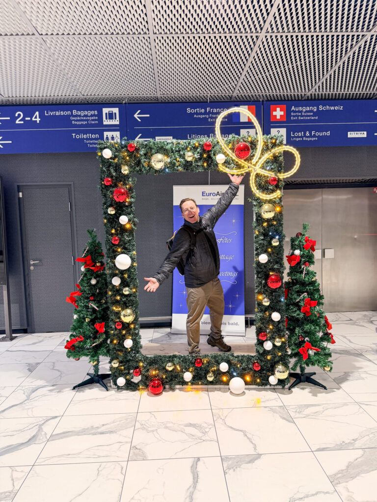 Basel Switzerland at Christmas TIme - A Complete Guide | Why I will always take a European Christmas Market trip every year | Top European Christmas Market to avoid massive crowds | Best Christmas Markets in Switzerland | Reasons to book a Flytographer photo shoot in Europe at Christmas time | Best five star hotels in Basel Switzerland | Top things to see and do in Basel at Christmas time | What to wear to the Basel Christmas market | How many days to spend in Basel for Christmas market trip | Where to find the Magical Christmas Courtyards in Basel | Visiting Basel Minster and what you need to know before climbing the tower | Visiting the Christmas Market in Basel | Reviews of Grand Hotel Les Trois Rois in Basel | What airport to fly into for the Basel Christmas Market 