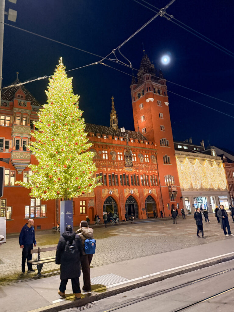 Basel Switzerland at Christmas TIme - A Complete Guide | Why I will always take a European Christmas Market trip every year | Top European Christmas Market to avoid massive crowds | Best Christmas Markets in Switzerland | Reasons to book a Flytographer photo shoot in Europe at Christmas time | Best five star hotels in Basel Switzerland | Top things to see and do in Basel at Christmas time | What to wear to the Basel Christmas market | How many days to spend in Basel for Christmas market trip | Where to find the Magical Christmas Courtyards in Basel 