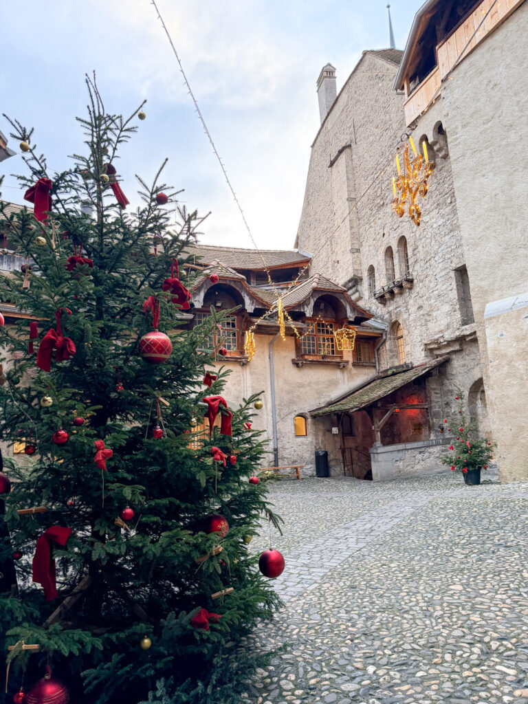 A Montreux Switzerland Christmas Market guide | An honest opinion about the Montreux Christmas market and if it deserves to be considered one of the best in Europe | Where to stay to visit the Montreux Christmas Market | Things to see near Montreux in December | what to do in the Swiss Riviera in December | How many days to spend at the Montreux Christmas market | Chateau Chillon at Christmas time | Visiting Rochers de Naye from Montreux | A day trip to Vevey | How much time to spend at Chaplins World | Is Chaplins World worth visiting | A quick stop in Gruyeres | what to do in Gruyeres | What to do in Vevey | The best luxury hotels near Montreux | The best five star hotels in Montreux | The most luxurious 5 star hotels in the Swiss Riviera | Montreal Jazz festival | What Queen things are there to see in Montreux | Freddie Mercury and Queen in Montreux 