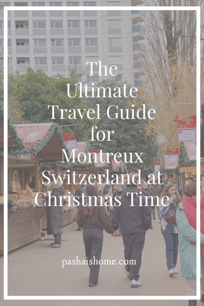 A Montreux Switzerland Christmas Market guide | An honest opinion about the Montreux Christmas market and if it deserves to be considered one of the best in Europe | Where to stay to visit the Montreux Christmas Market | Things to see near Montreux in December | what to do in the Swiss Riviera in December | How many days to spend at the Montreux Christmas market | Chateau Chillon at Christmas time | Visiting Rochers de Naye from Montreux | A day trip to Vevey | How much time to spend at Chaplins World | Is Chaplins World worth visiting | A quick stop in Gruyeres | what to do in Gruyeres | What to do in Vevey | The best luxury hotels near Montreux | The best five star hotels in Montreux | The most luxurious 5 star hotels in the Swiss Riviera | Montreal Jazz festival | What Queen things are there to see in Montreux | Freddie Mercury and Queen in Montreux | closest international airport to Montreux and the Swiss Riviera | Geneva airport 