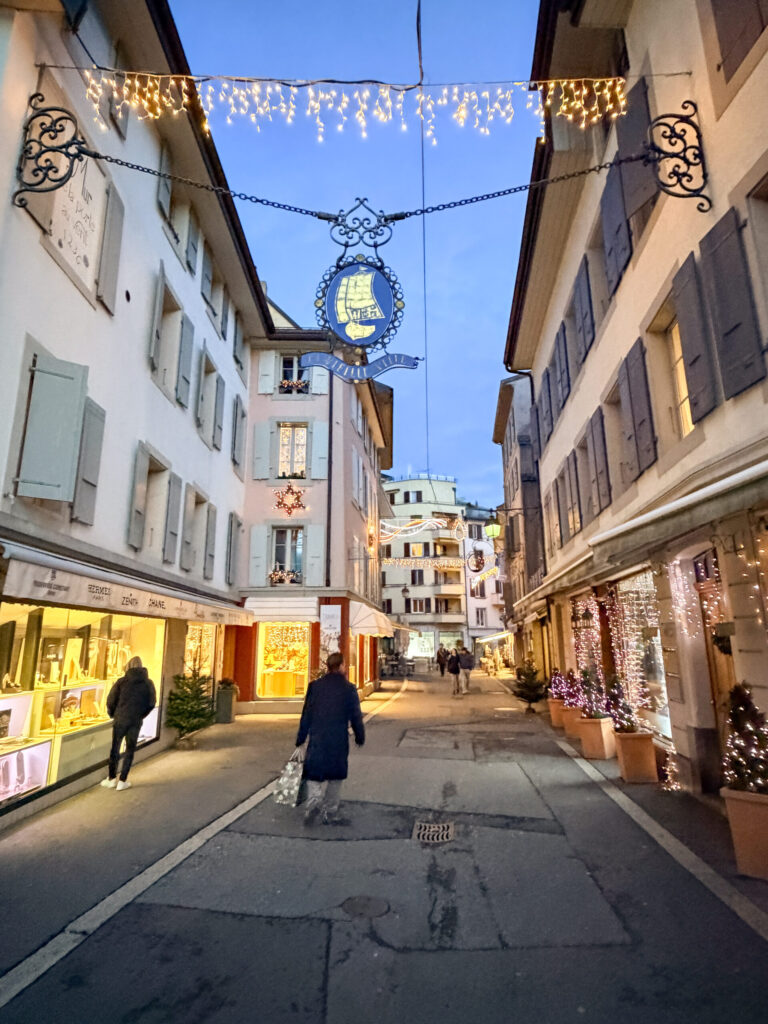 A Montreux Switzerland Christmas Market guide | An honest opinion about the Montreux Christmas market and if it deserves to be considered one of the best in Europe | Where to stay to visit the Montreux Christmas Market | Things to see near Montreux in December | what to do in the Swiss Riviera in December | How many days to spend at the Montreux Christmas market | Chateau Chillon at Christmas time | Visiting Rochers de Naye from Montreux | A day trip to Vevey | How much time to spend at Chaplins World | Is Chaplins World worth visiting | A quick stop in Gruyeres | what to do in Gruyeres | What to do in Vevey | The best luxury hotels near Montreux | The best five star hotels in Montreux | The most luxurious 5 star hotels in the Swiss Riviera | Montreal Jazz festival | What Queen things are there to see in Montreux | Freddie Mercury and Queen in Montreux 