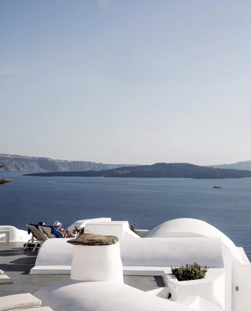 April in Santorini Greece: A Complete Guide | Best luxury hotels in Santorini Greece | Where to stay in Santorini for a quieter slower visit | Where to eat in Santorini | Best restaurants in Santorini | What to do in April in Santorini | Is visiting Santorini in April worth it? | What is open in Santorini in April | How to get to Santorini | Blue Star Ferry vs SeaJets from Naxos to Santorini | Is the Santorini airport easy to navigate  | Should I rent a car in Santorini | Grace Hotel Santorini review | how hard is the Fira to Oia hike? | April in Santorini | Empty nest travels to Greek Islands 