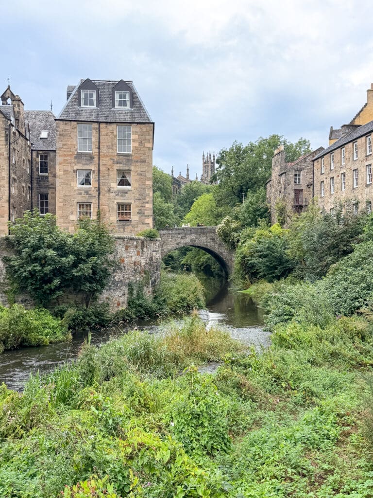 How to spend two days in Edinburgh Scotland | Best things to see and do in Edinburgh Scotland | Tips for visiting Dean Village neighborhood  in Edinburgh Scotland  | Top things to see in Edinburgh including Dean Village | Old buildings in Dean Village Edinburgh 